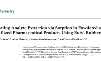 QualiMetrix Novel Research publication for Extractables & Leachables: "Simulating Analyte Extraction via Sorption in Powdered and Lyophilized Pharmaceutical Products Using Butyl Rubbers" 